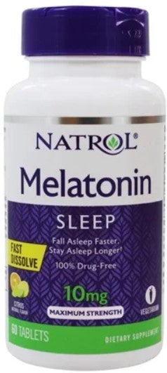 Melatonina 10 mg Natrol 60 tabletas